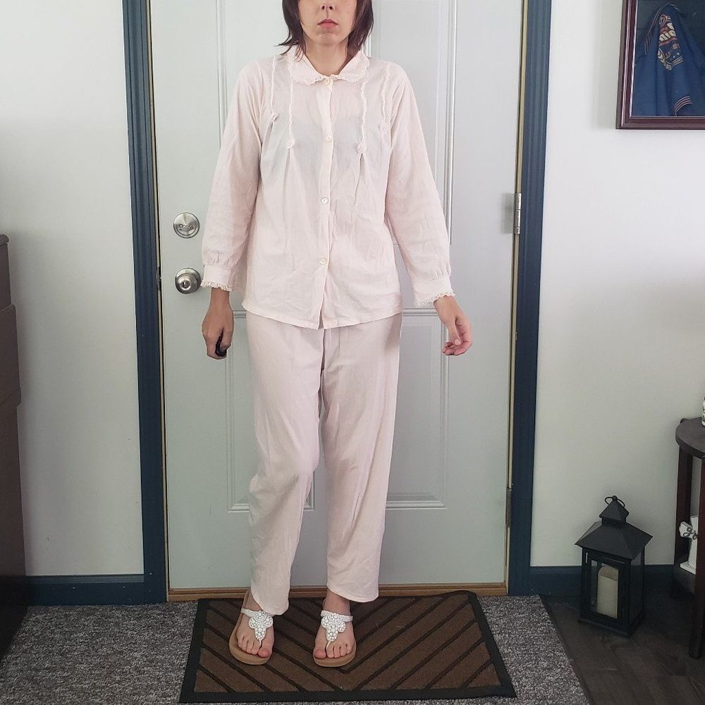 70s Pink‎ Flannel Pajama Set